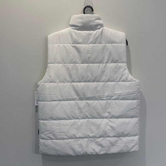 Crayola x Kohls Puffer Vest Reversible White Neon Green Size M - Picture 6 of 10